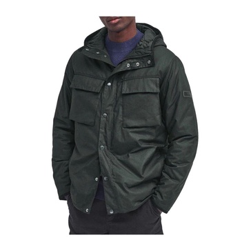 Classic Wax Jacket Green Hooded Zip