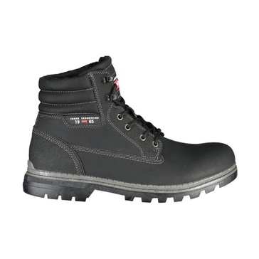 Laced Boot with Contrast Details and Logo Design
