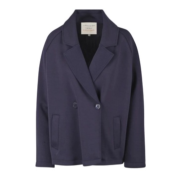 Double-breasted sweat blazer with raglan sleeves