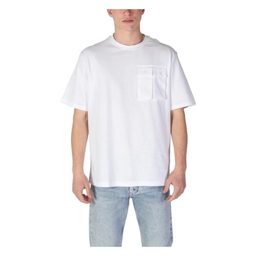 White Cotton Short-Sleeve T-Shirt