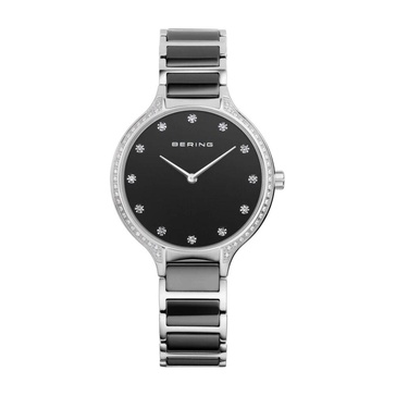 Ceramic Women's Watch with Stainless Steel Band