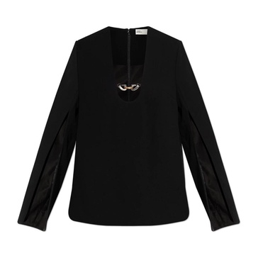 Long sleeve top with slit