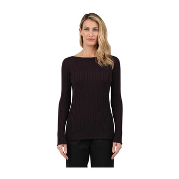 Long Sleeve Boat Neck Top with Button Detail