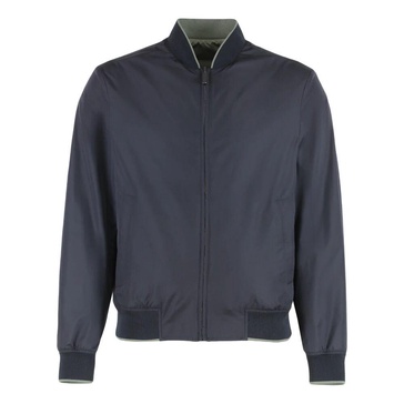 Reversible Bomber Jacket with Ribbed Edges