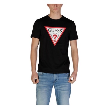 Black Printed Round Neck T-Shirt