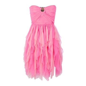 Tulle Mini Dress with Heart Neckline