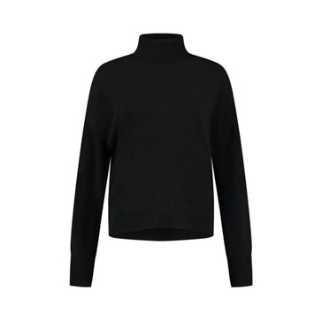 Relaxed High Neck Cashmere Merino Blend Sweater