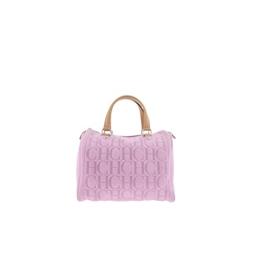 Tattooed Pink Leather Handbag