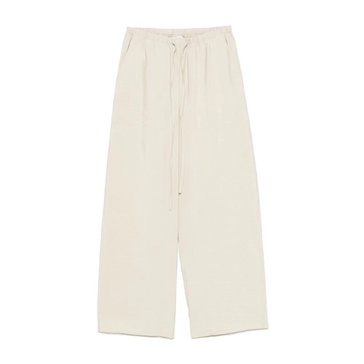 Beige Drawstring Trousers with Pockets