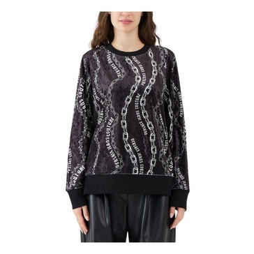 Velvet chain print necklace sweater
