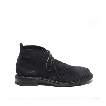 Blue Suede Ankle Boots Stylish