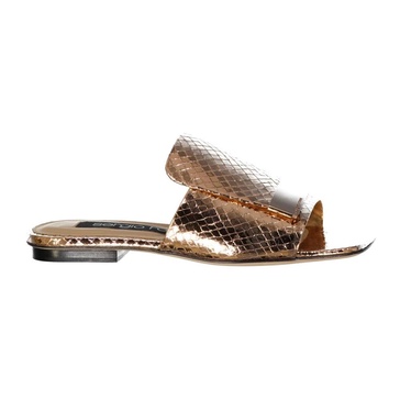 Leather Flat Sandals Open Toe Women