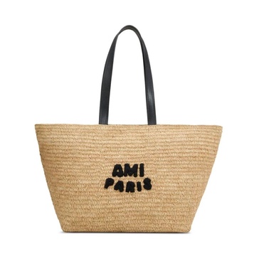 Beige Tote Bag with Long Handles