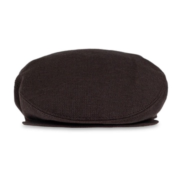 Flat cap with logo patch