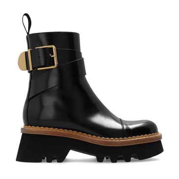 ‘Owena’ leather ankle boots
