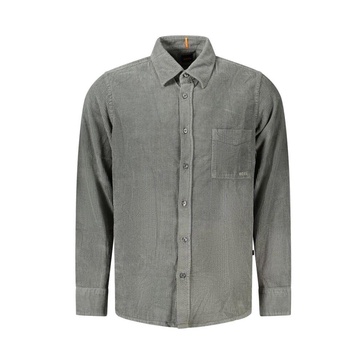 Velvet Long-Sleeve Shirt with Embroidery