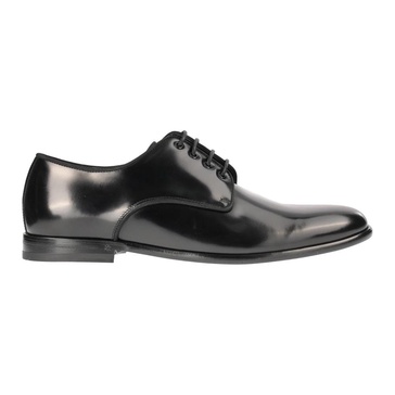 Black Lace-Up Derby Shoe