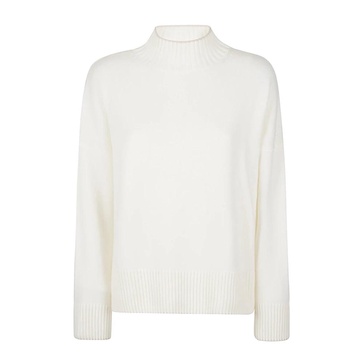 Cashmere Tipping High Neck Sweater
