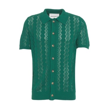 Green Knit Cardigan Short Sleeve