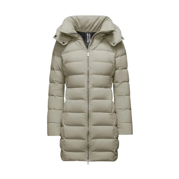 Long Ivory Stretch Nylon Jacket