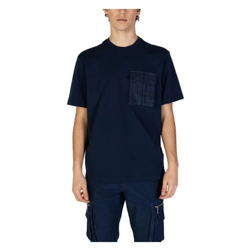 Blue Long Sleeve Round Neck T-Shirt