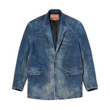 Denim Jacket Blue Button Fastening Pockets