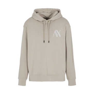 Hooded Beige Sweatshirt French Terry