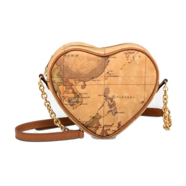 Mini Heart Crossbody Bag with Geo Classic Print