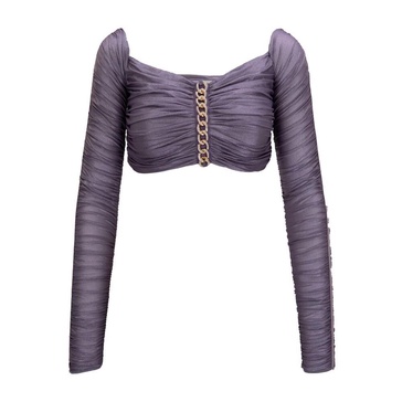 Square Neck Long Sleeve Top