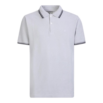 Contrasting Striped Cotton Polo Shirt with Logo Embroidery