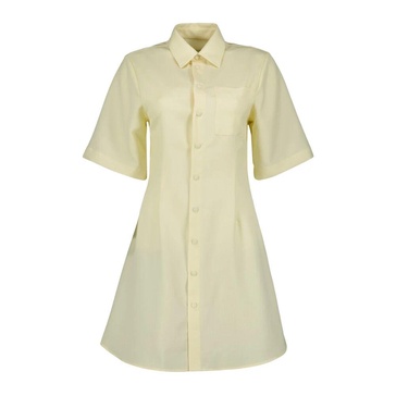 Pastel Yellow Wool Shirt Dress