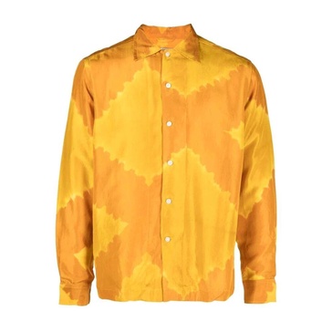 Orange Lehariya Dye Long Sleeve Shirt