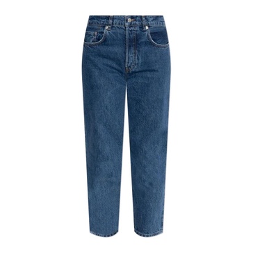 High-waisted jeans