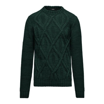 Diamond Pattern Wool Blend Pullover