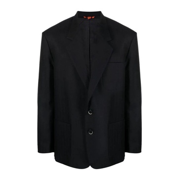 Navy Blue Woven Jacket