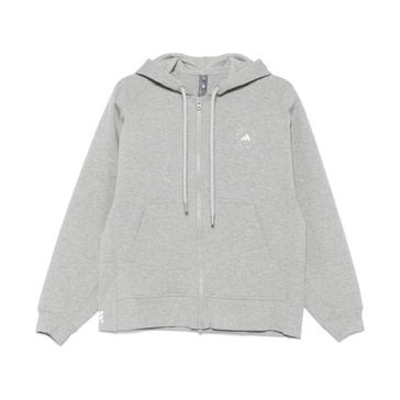 Grey Sweater with Zipper and Hood