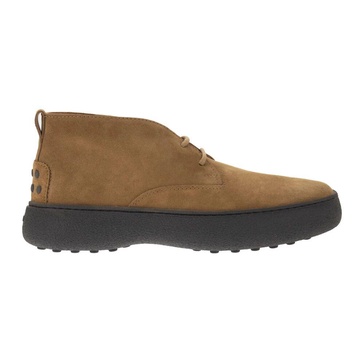 Vintage Effect Suede Ankle Boots
