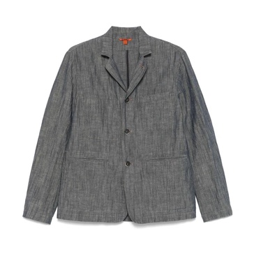 Grey Linen Cotton Blazer Jacket