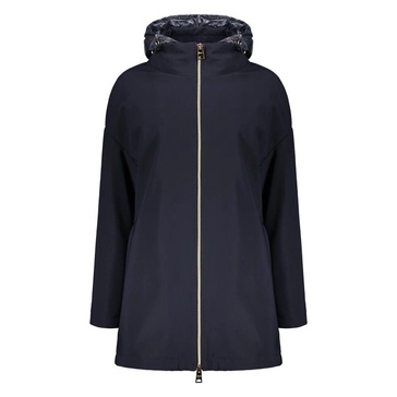 Hooded Down Jacket with Two-Way Zipper