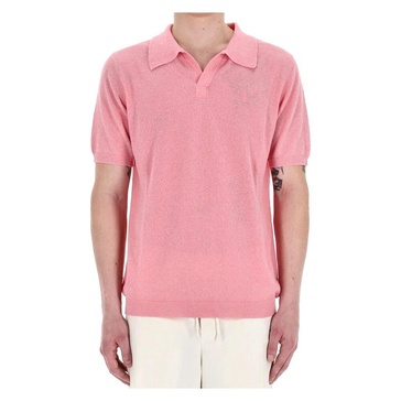 Pink Polo Shirt Lightweight Sponge Fabric