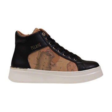 Black Lace-Up Rubber Shoes
