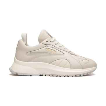 White Sneakers Panelled Design Logo Print