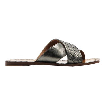 Woven Leather Flat Sandals