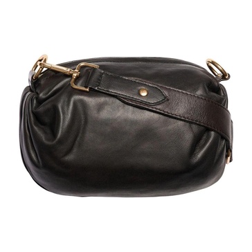 Black Leather Crossbody Clutch
