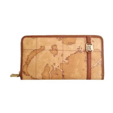 Zip Around Wallet with Geo Classic Print