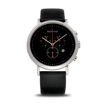Classic Unisex Watch in Silver Glossy with Sapphire Glass and Stainless Steel Case