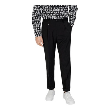Black Zip and Button Trousers