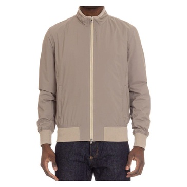 Zippered Nylon Coat with Cuffs