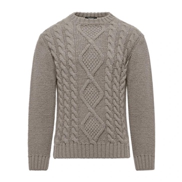 Cable-Knit Crew-Neck Wool Jumper
