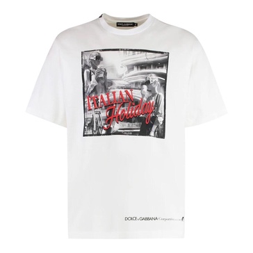 Ribbed crew-neck T-shirt 100% Cotton